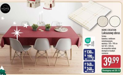 Luksusowy obrus 130x190 cm promocja w Aldi