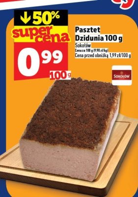 Pasztet Dzidunia 100 g sokołów promocja w TOPAZ