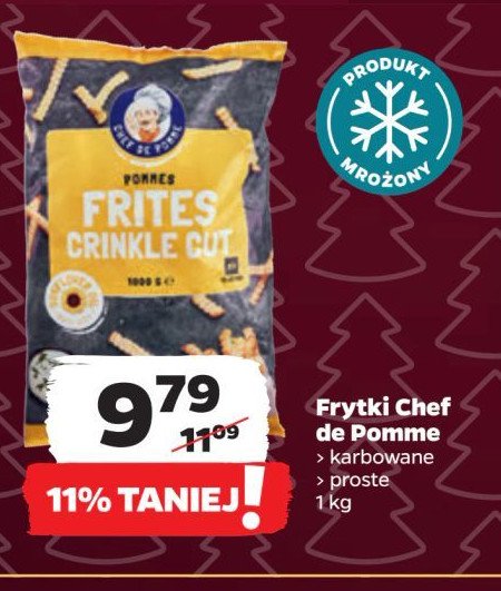 Frytki karbowane Chef pomme promocja w Netto