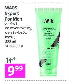 Żel do twarzy ciała i włosów 4w1 WARS EXPERT FOR MEN promocja
