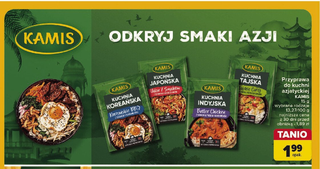 Przyprawa tajskie curry z kolendrą i pieprzem cayenne Kamis promocja