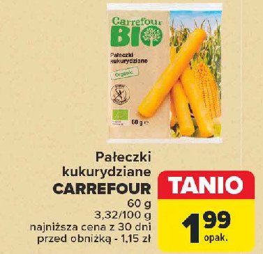 Pałeczki kukurydziane Carrefour bio promocja