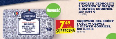 Sardynki bez skóry i ości w oliwie z oliwek Gourmes promocja