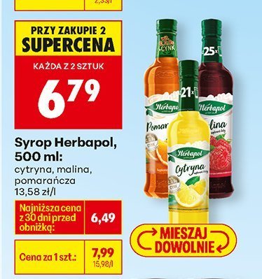 Syrop Herbapol, 500 ml cytryna promocja w Biedronka