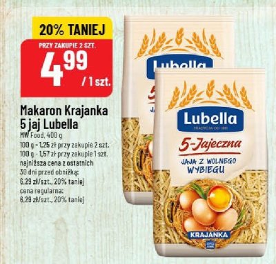 Makaron Krajanka 5 jaj Lubella promocja w POLOmarket