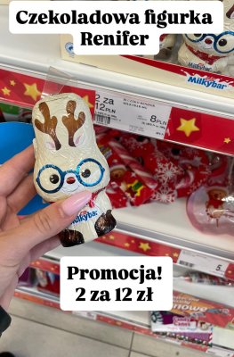 Czekoladowa figurka Renifer Milkybar promocja w Dealz