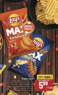 Chipsy Lay's wybrane rodzaje Frito Lay promocja w POLOmarket
