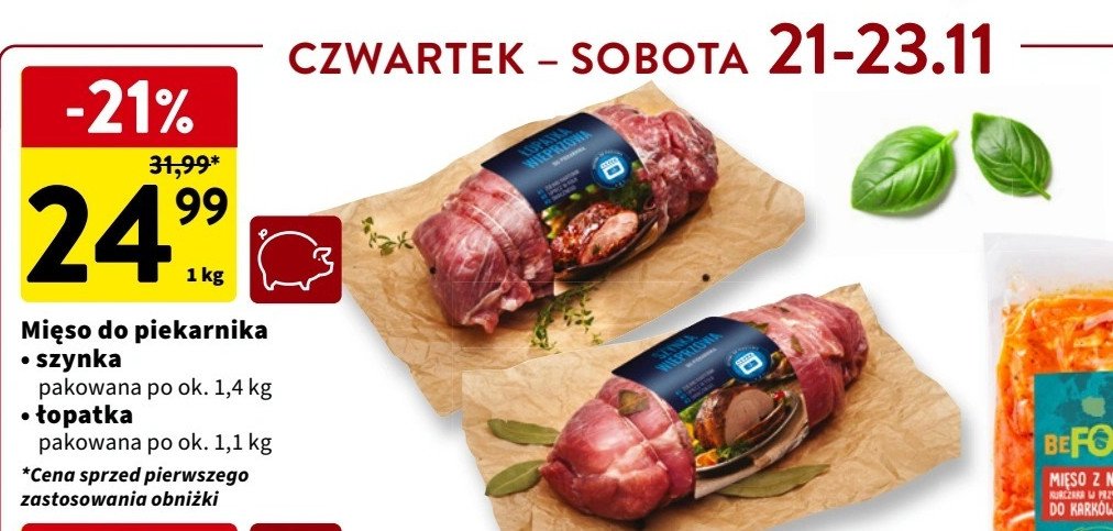 Łopatka wieprzowa do piekarnika Pekpol promocja w Intermarche