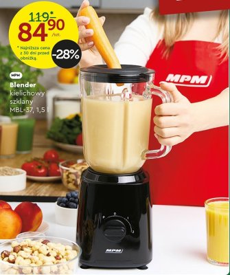 Blender kielichowy szklany MBL-37 1,5 l promocja w Biedronka