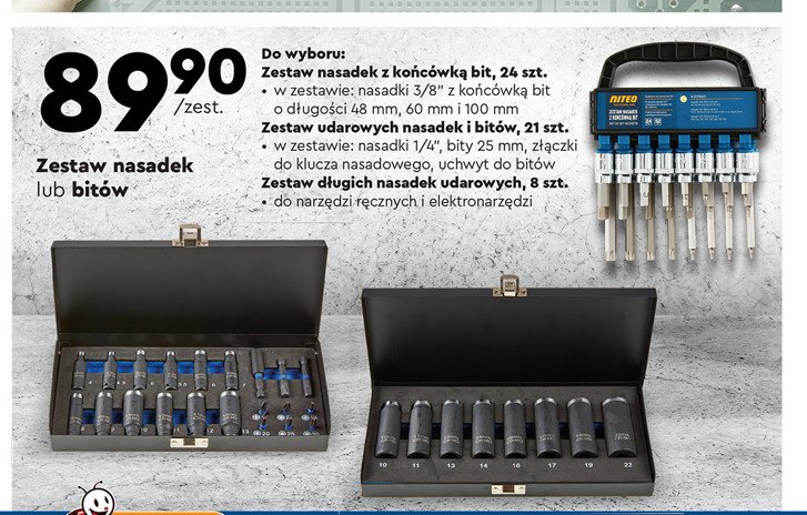 Zestaw d艂ugich nasadek udarowych Niteo tools promocja