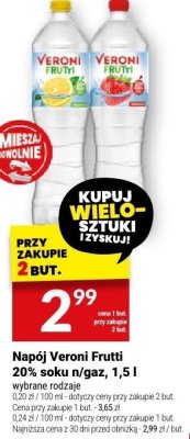 Napój Veroni Frutti 20% soku n/gaz, 1,5 l promocja w Twój Market