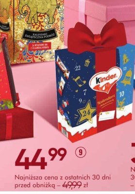 Kalendarz adwentowy KINDER ze słodyczami 300 g promocja w Super-Pharm