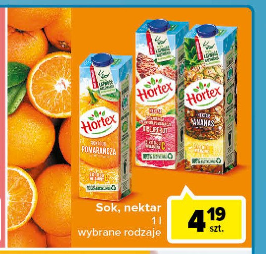 Nektar pomarańcza grejpfrut Hortex promocja