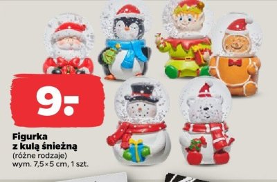 Figurka z kulą śnieżną, różne rodzaje promocja w Netto
