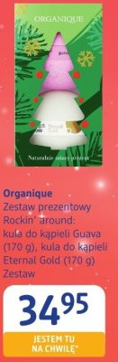 Zestaw prezentowy Organique Rockin' around: kula do kąpieli Guava (170 g), kula do kąpieli Eternal Gold (170 g) promocja w Drogerie DM