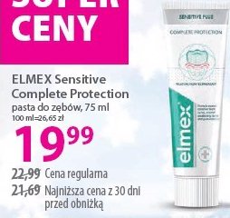 Pasta do zębów complete protection Elmex sensitive plus promocja w Hebe