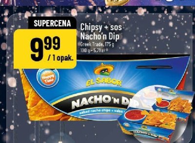 Chipsy + sos Nacho'n Dip Greek Trade 175g promocja w POLOmarket