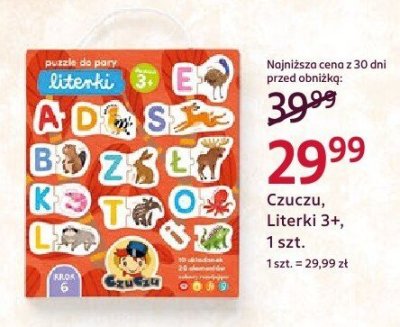 Czuczu Literki 3+, 1 szt. promocja w Rossmann