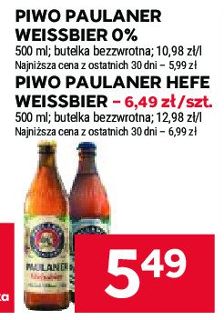 Piwo Paulaner weissbier 0.0% promocja
