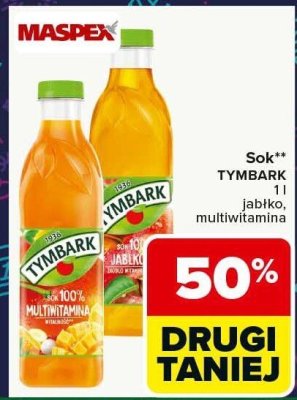 Sok Tymbark jabłko, multiwitamina 1l promocja w Carrefour Market