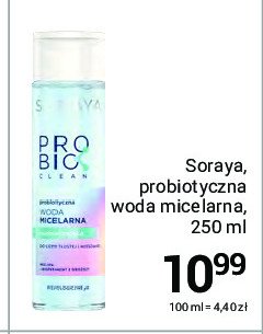 Woda micelarna probiotyczna normalizująca Soraya probio clean promocja