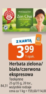 Herbata zielona promocja w Leclerc
