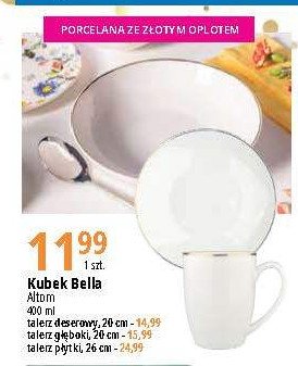 Kubek bella 400 ml ze z艂otym oplotem Altom design promocja