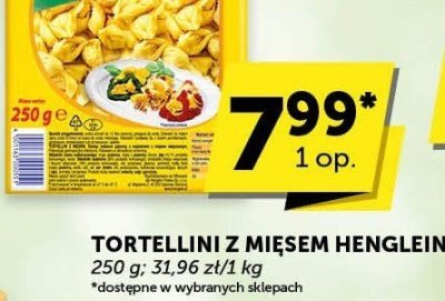 Tortellini z mięsem Henglein promocja w Groszek