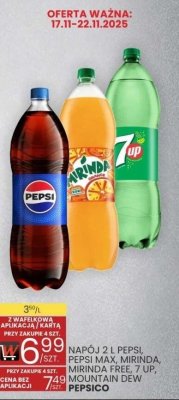 Napój 2 l Pepsi, Mirinda, Mirinda Free, 7 Up, Mountain Dew PepsiCo promocja w Wafelek