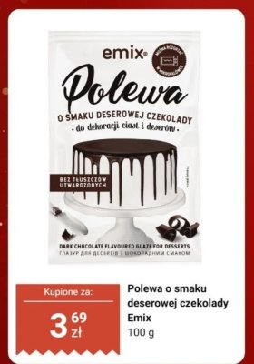Polewa o smaku deserowej czekolady  promocja w Dino