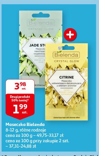 Maseczka do twarzy citrine Bielenda crystal glow promocja
