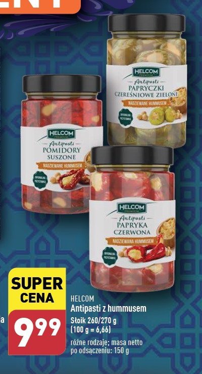 Papryczki czereśniowe nadziewane hummusem Helcom promocja