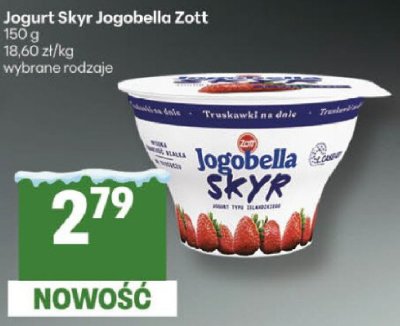 Jogurt Skyr Jogobella Zott wybrane rodzaje promocja w Delikatesy Centrum