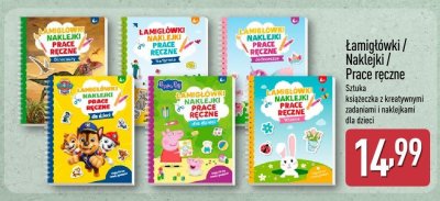 Książeczki kreatywne: łamigłówki, naklejki, prace ręczne promocja w Aldi