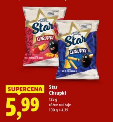 Chipsy Star Chrupki różne rodzaje promocja w Lidl