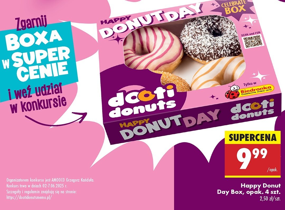 Donut happy day box DOOTI DONUTS promocja w Biedronka