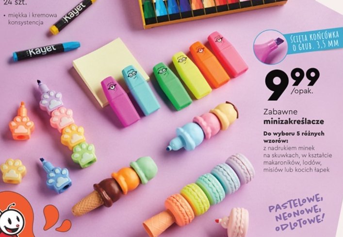 Minizakreślacze makaroniki Kayet promocja