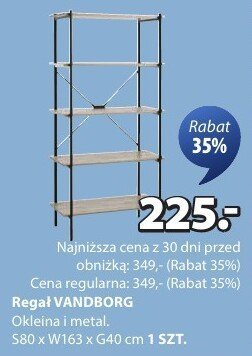 Regał VANDBORG promocja w Jysk