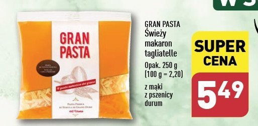 Makaron tagliatelle Gran pasta promocja
