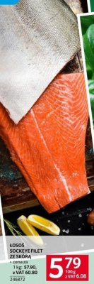 Łosoś Sockeye filet z eskóra mrożony promocja w Selgros