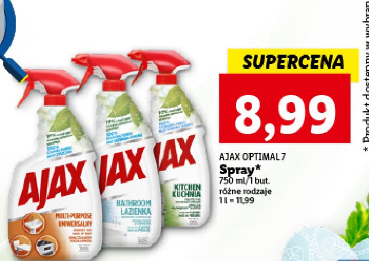 Spray do czyszczenia łazienki Ajax optimal 7 Ajax . promocja