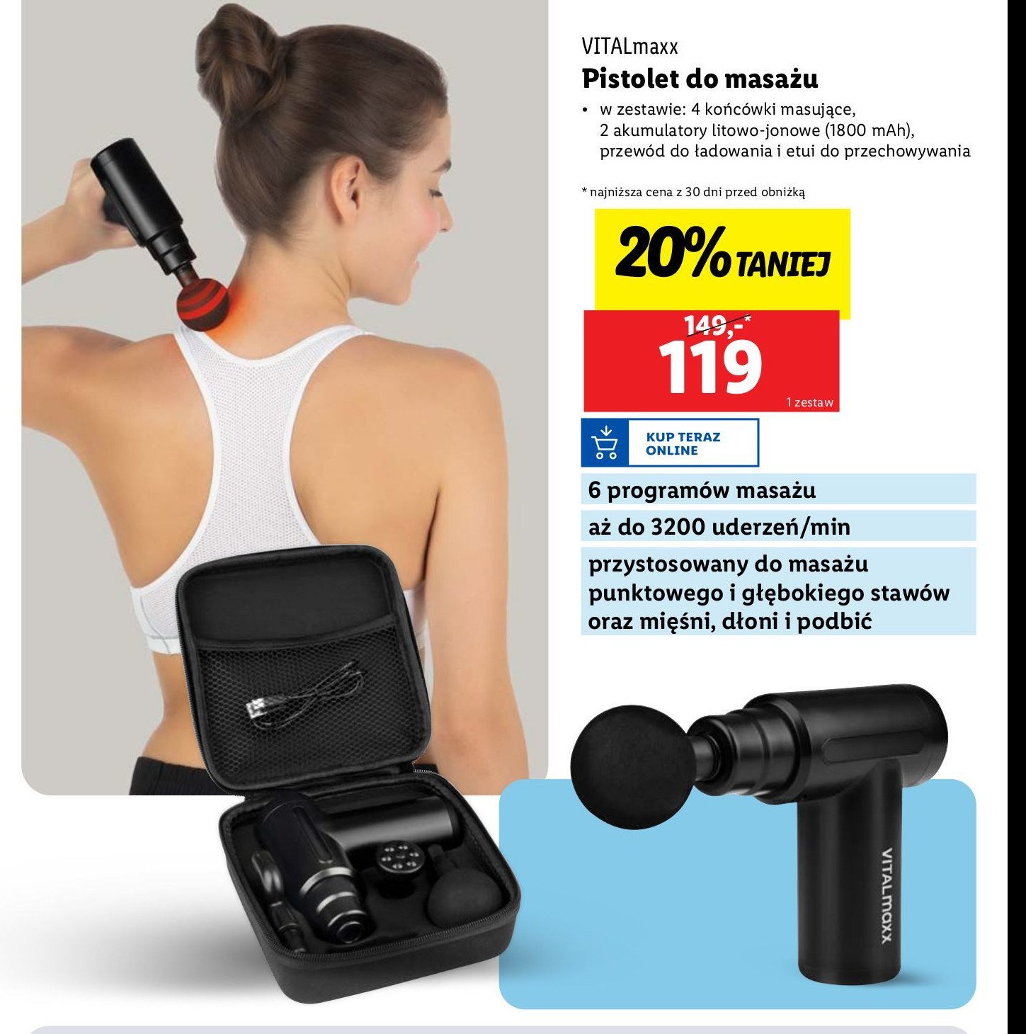 Pistolet do masażu Vitalmaxx promocja