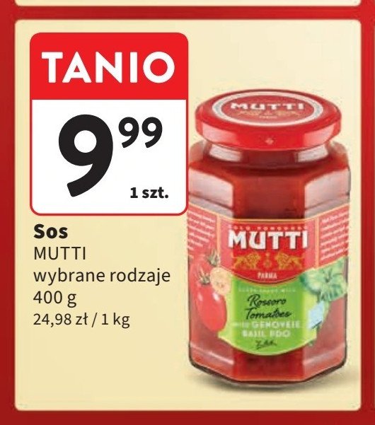 Sos pomidorowy basilico Mutti promocja