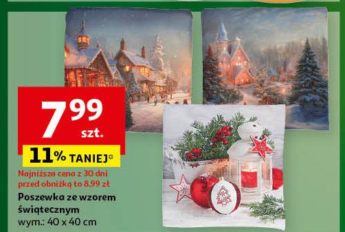 Poszewka na poduszkę świąteczna 40 x 40 cm promocja