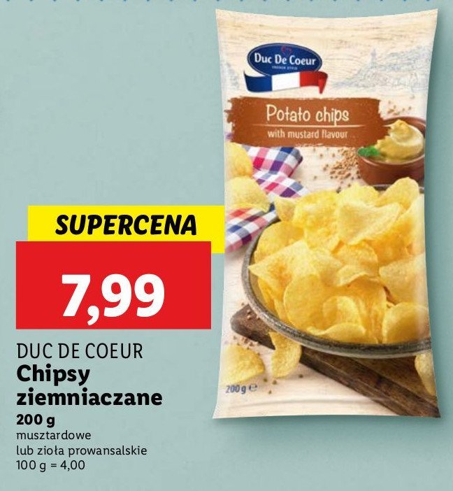 Chipsy zio艂a prowansalskie Duc de coeur promocja