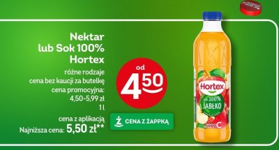 Nektar lub Sok 100% Hortex, różne rodzaje promocja w Żabka