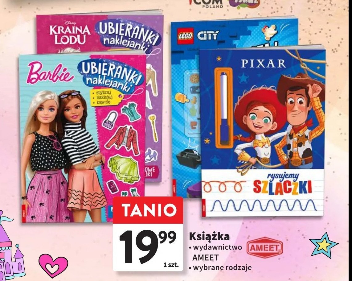 Książka barbie ubieranki i naklejanki Ameet promocja