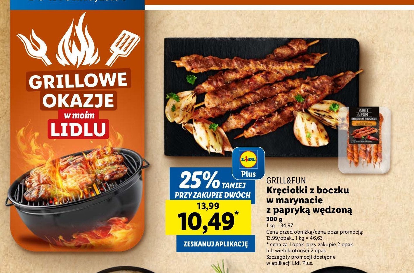 Kr臋cio艂ki z boczku w marynacie Grill and fun promocja
