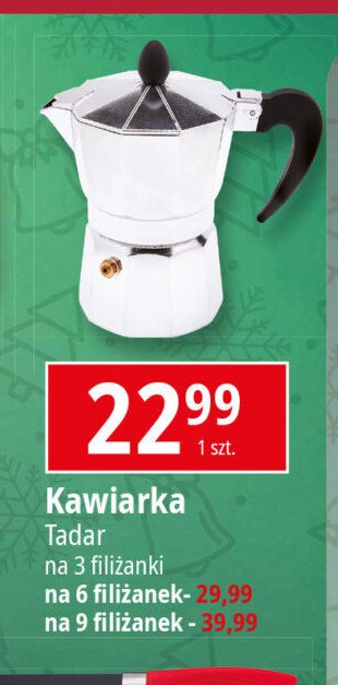 Kawiarka aluminiowa na 9 fili偶anki Tadar promocja