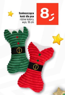 Szeleszcząca kość dla psa różne kolory, wys. 18 cm promocja w Dealz